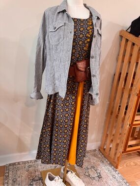 Jones New York Striped Utility Jacket in linen